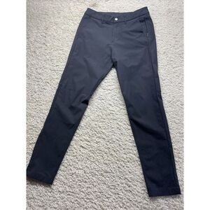 Lululemon Men's Commission Pant Trouser Size 30x31 Warpstreme True Navy EUC